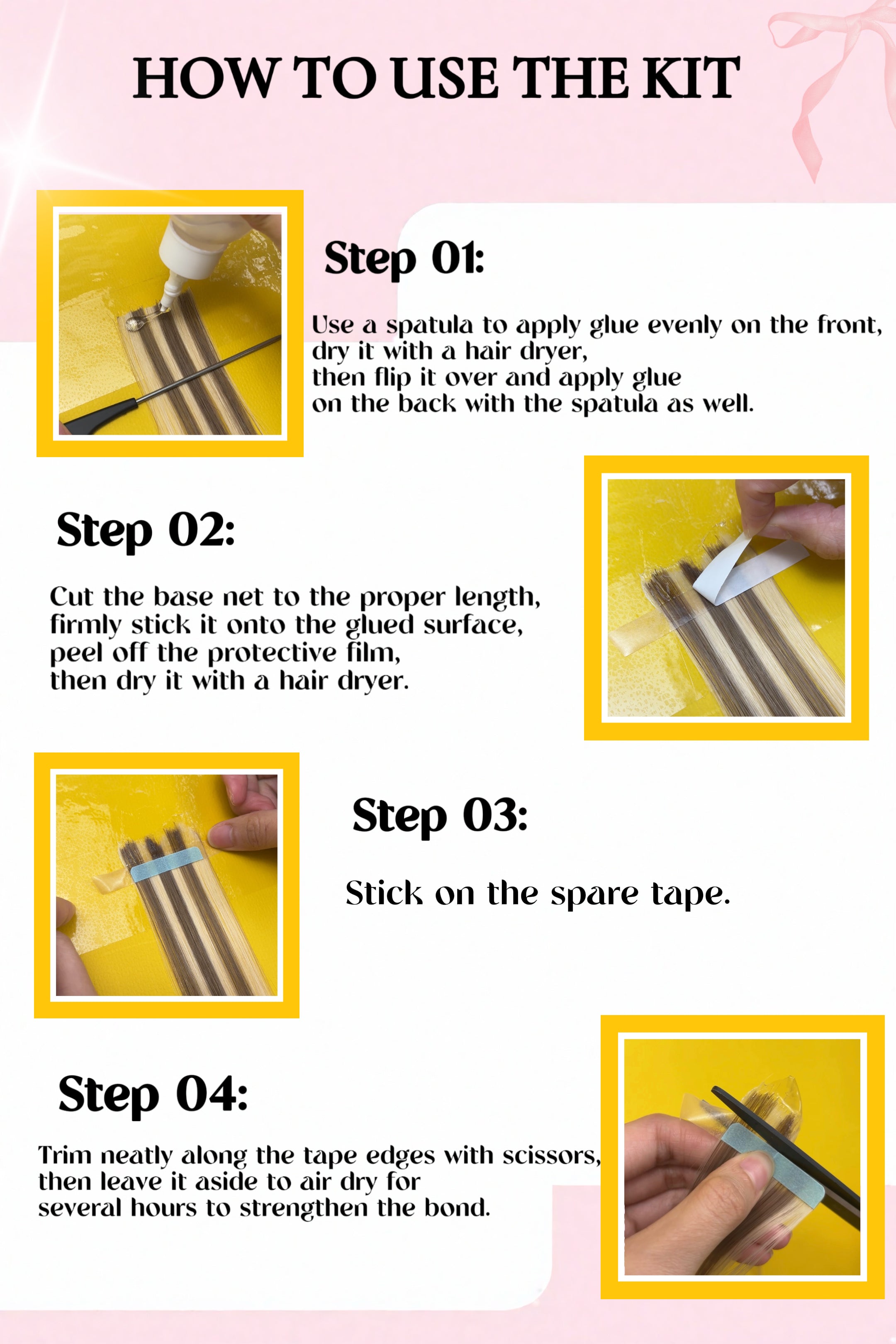 Professional-Grade Tape-In Hair Extension Making Kit