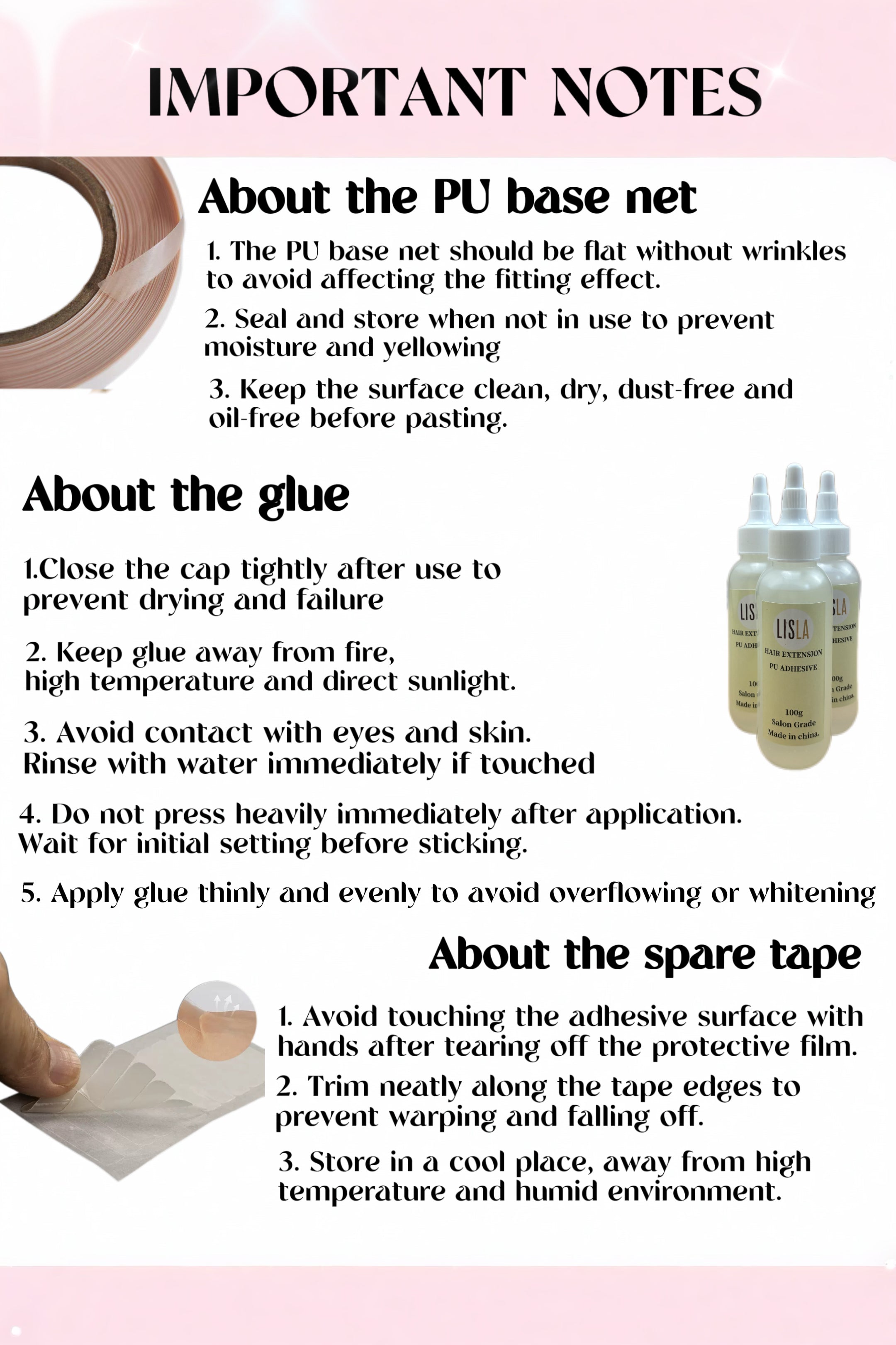 Tape Hair Extension Glue Kit