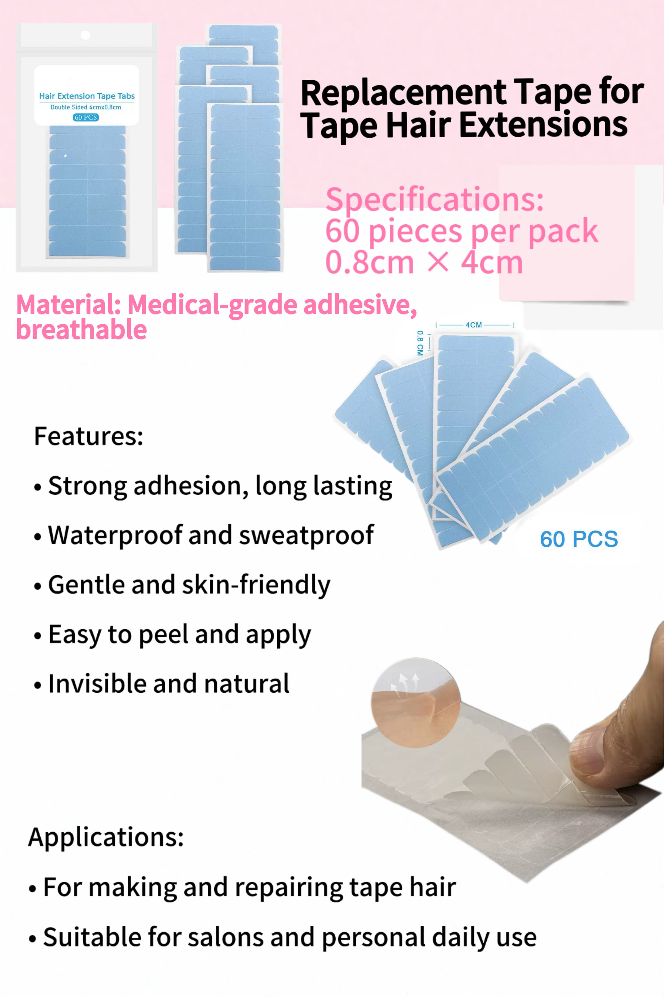 Professional-Grade Tape-In Hair Extension Making Kit