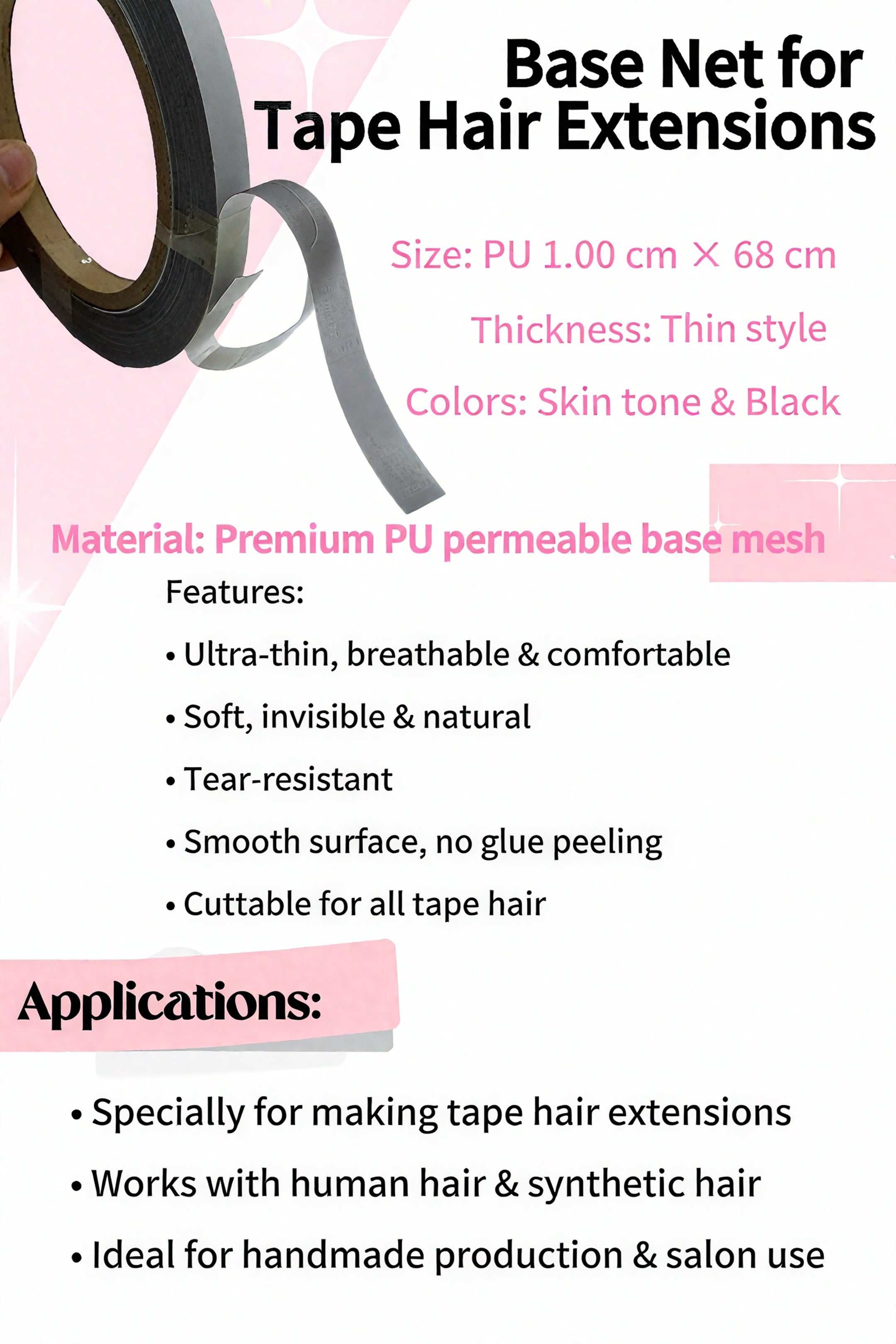 Professional-Grade Tape-In Hair Extension Making Kit