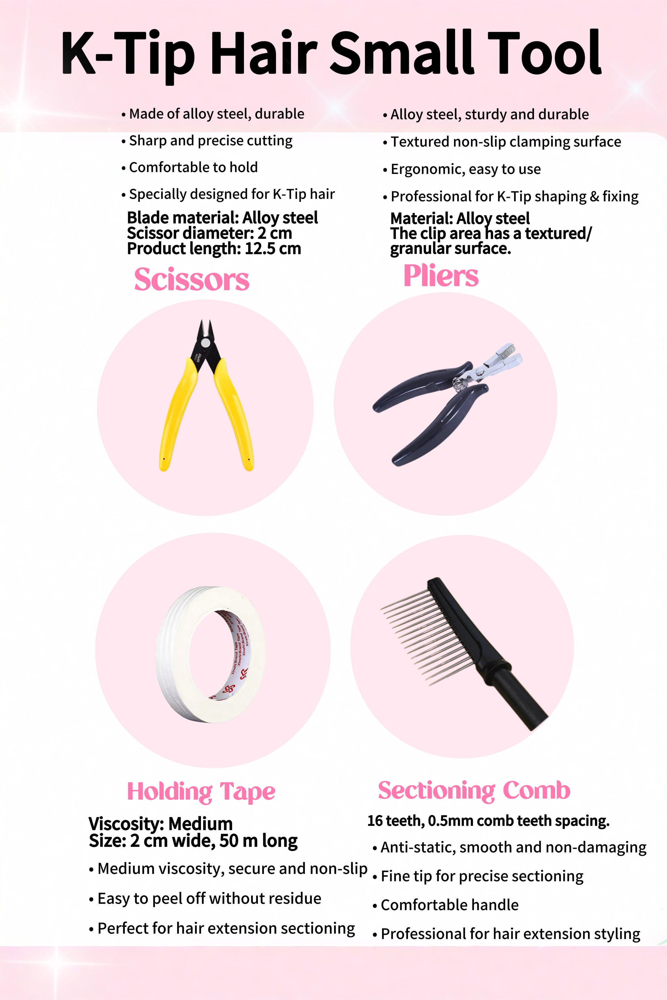 Pro Keratin Hair Extension Tools