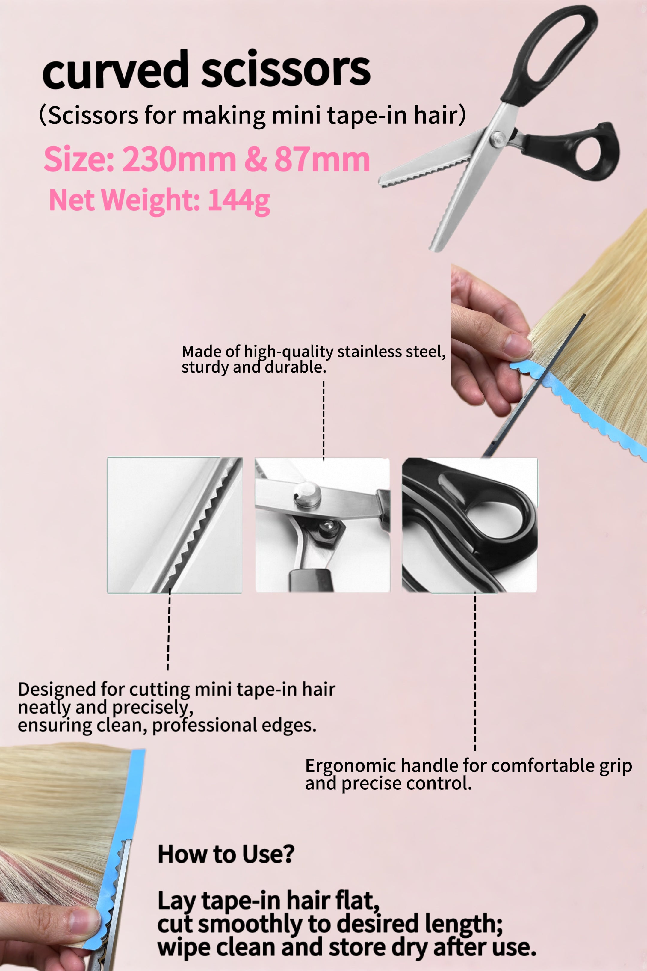 Professional-Grade Tape-In Hair Extension Making Kit
