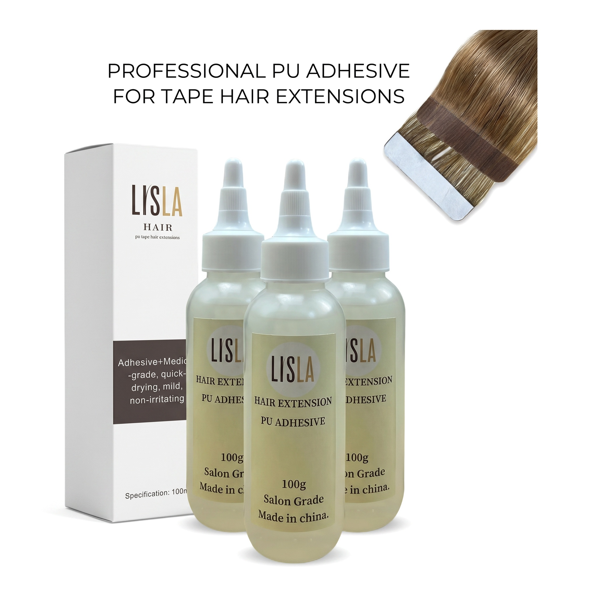 Tape ins Hair Glue (Clear & Black)